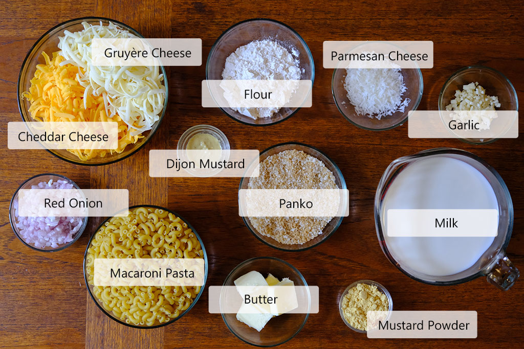 Ingredients for Macaroni and Cheese