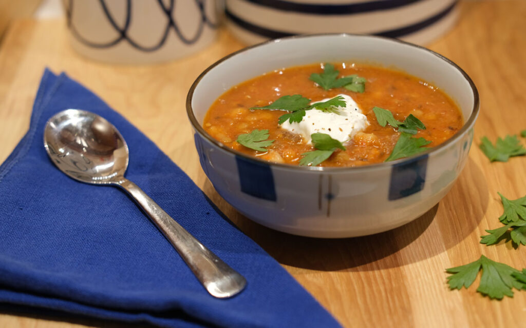 Bowl of Roasted Vegetable Soup