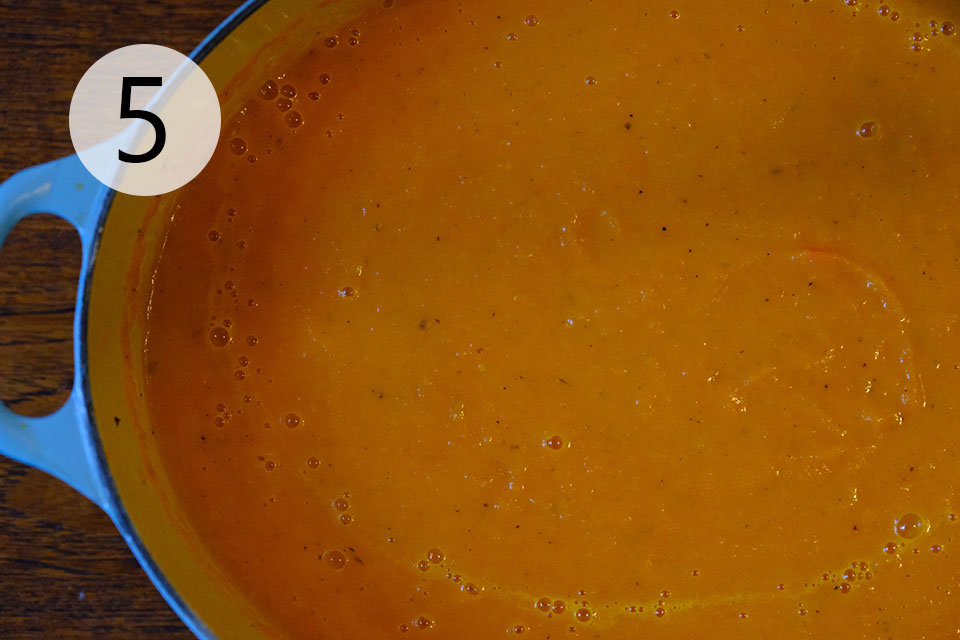 Blended Roasted Carrot and Brie Soup