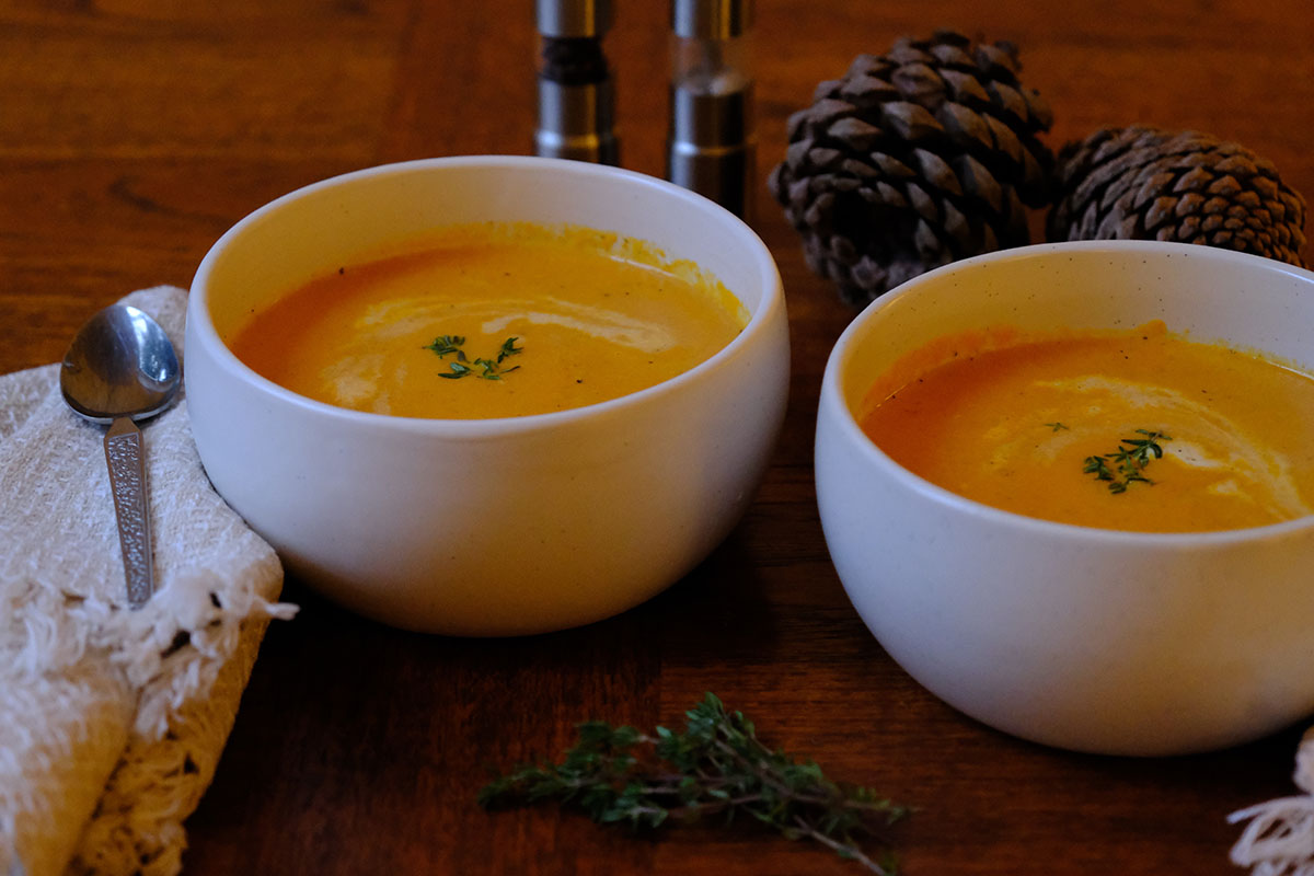 Roasted Carrot and Brie Soup