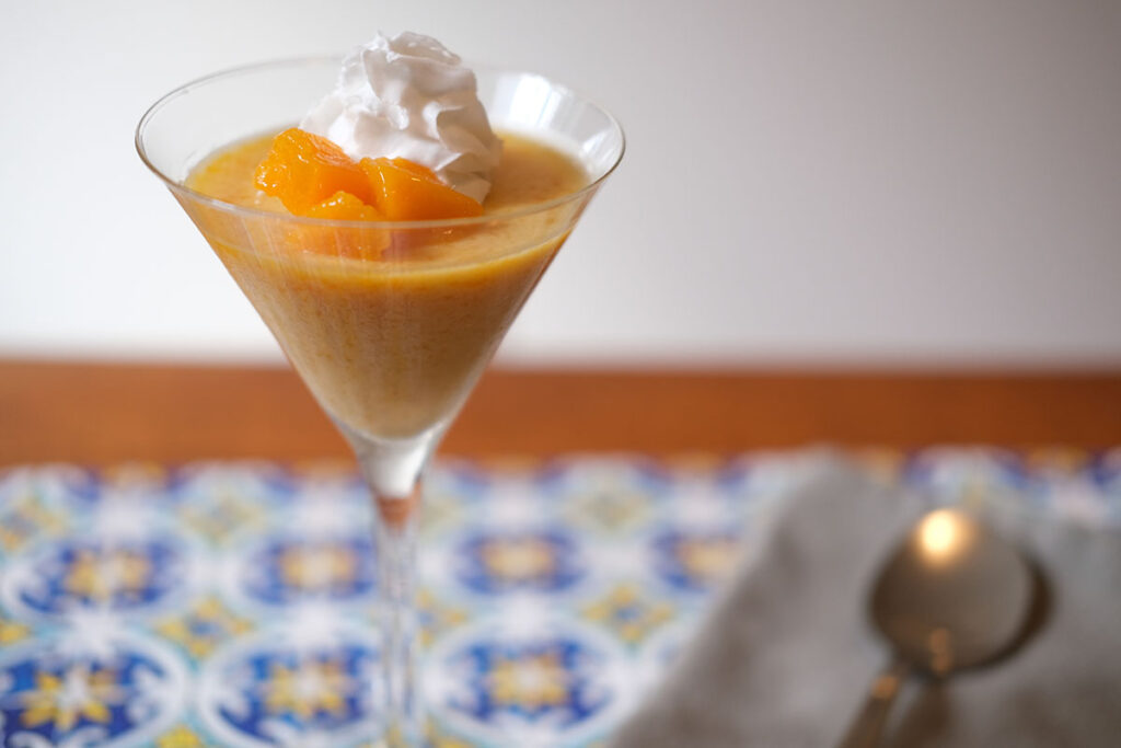 Mango Pudding with Coconut Whip