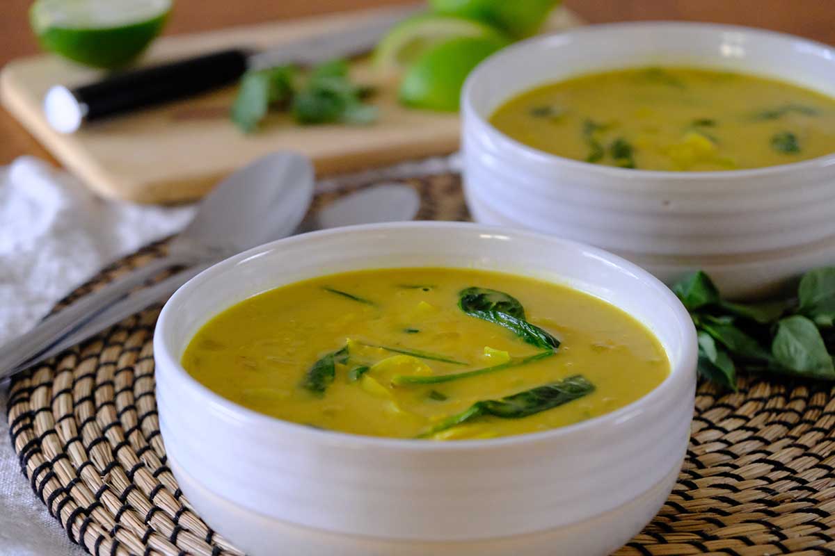 Bowl of Red Lentil and Coconut Soup