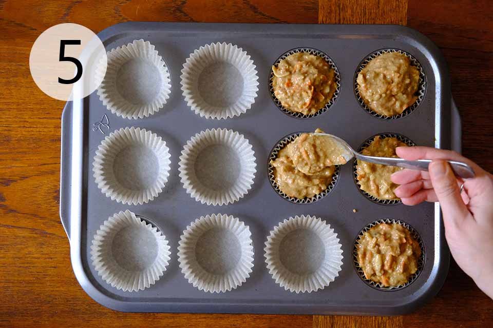 How to make healthy morning glory muffins (Step 5)