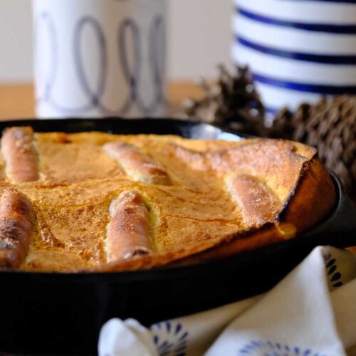 Maple Dutch Baby with Sausage