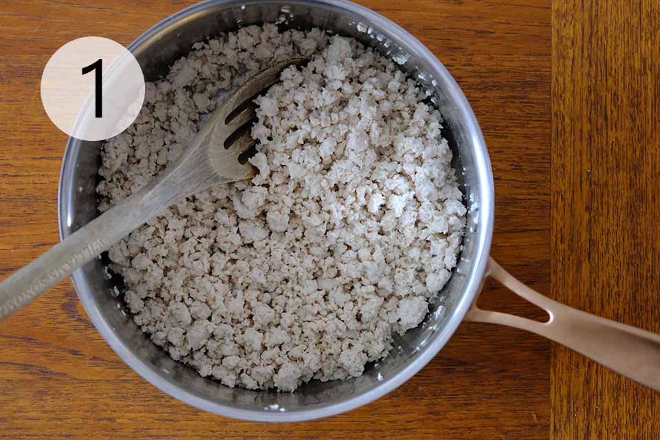 Step 1 - Cook Ground Chicken