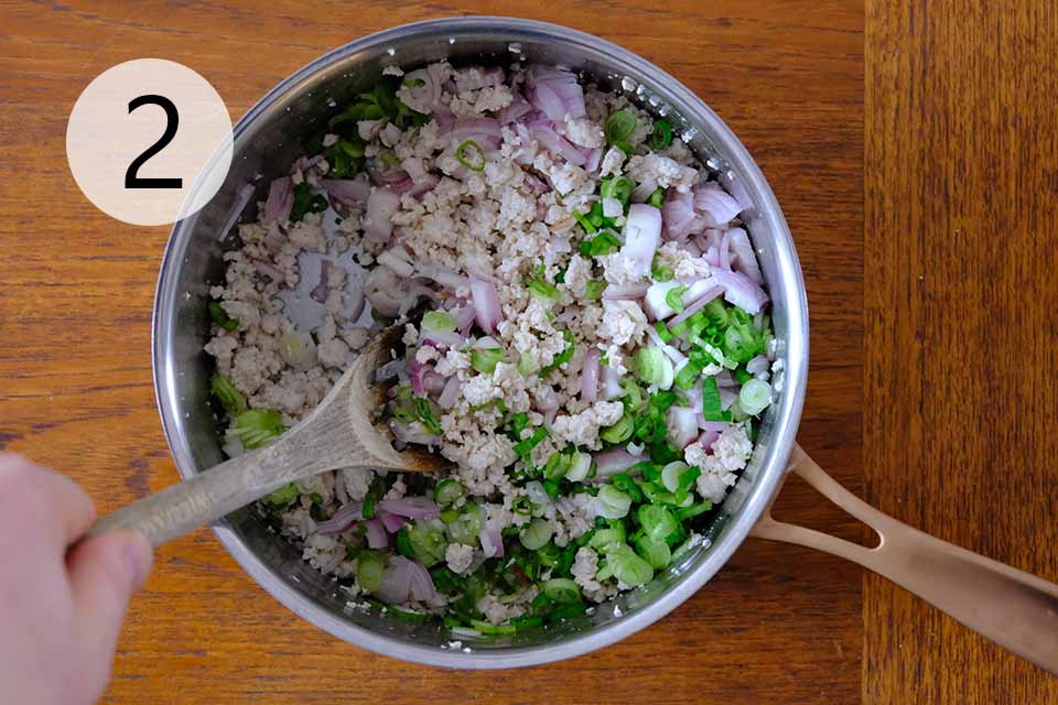 Step 2 Add Green Onions and Herbs