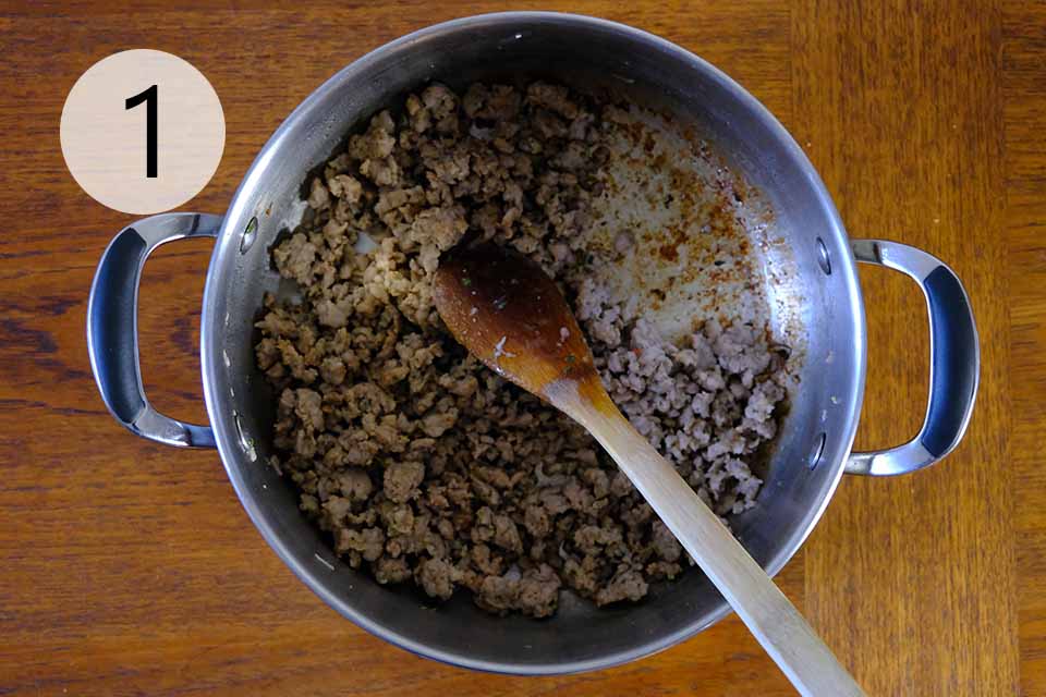 One Pot Spicy Sausage Pasta - Step 1