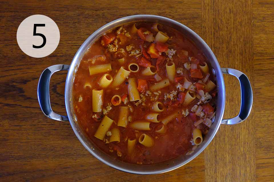 One Pot Spicy Sausage Pasta - Step 5