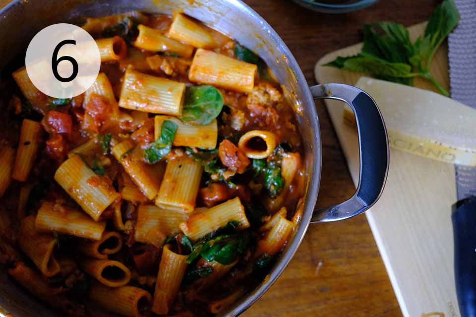 One Pot Spicy Sausage Pasta - Step 6