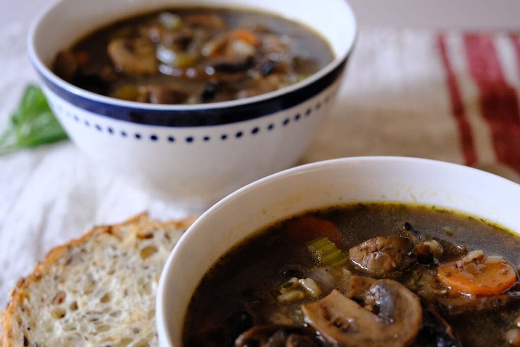 bowls of mushroom soup recipe without cream