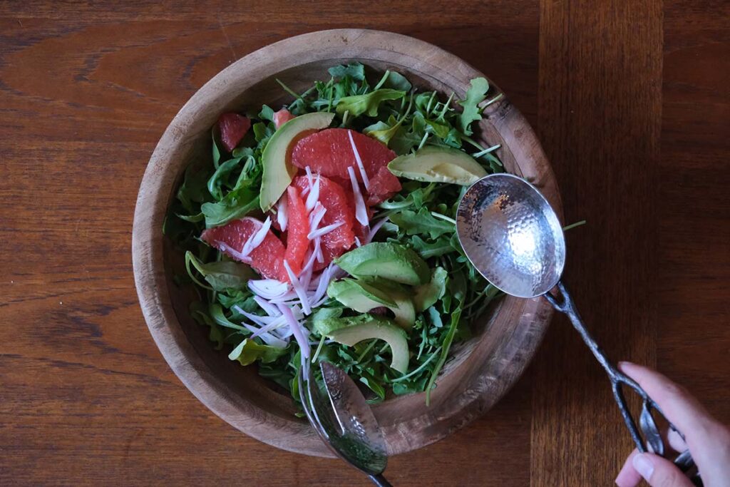 Tossing the Salad Ingredients