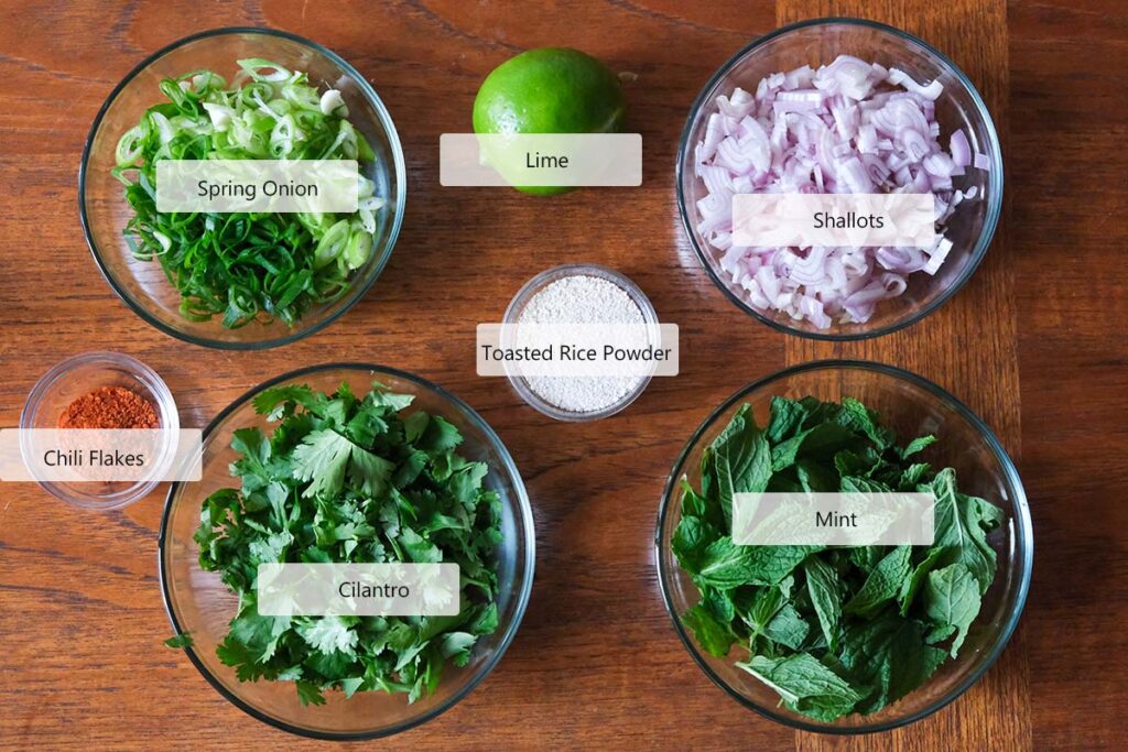 Thai beef Salad -Salad Ingredients