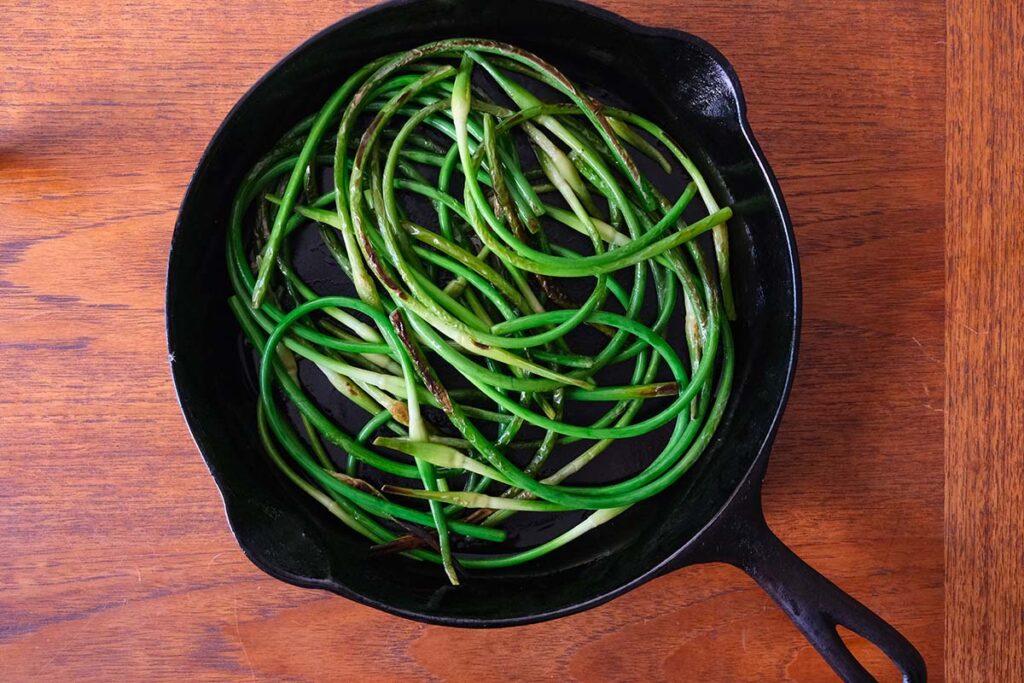 how to saute garlic scapes