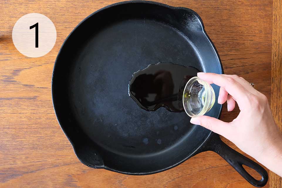 How to saute garlic scapes - step 1