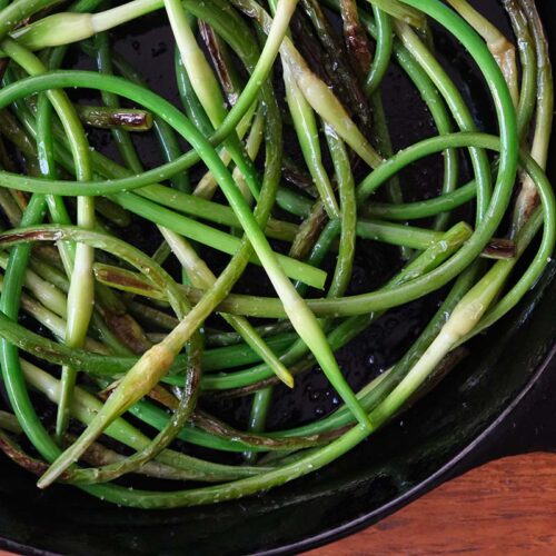 sautéed garlic scapes