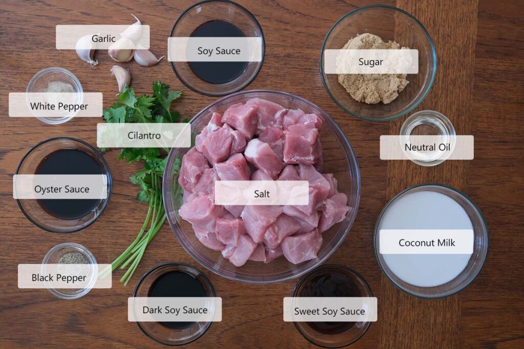 Ingredients for Thai BBQ Pork