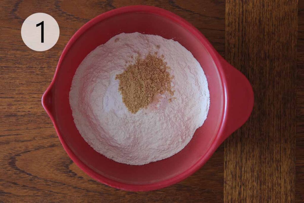 Step 1 to make triple ginger cookies