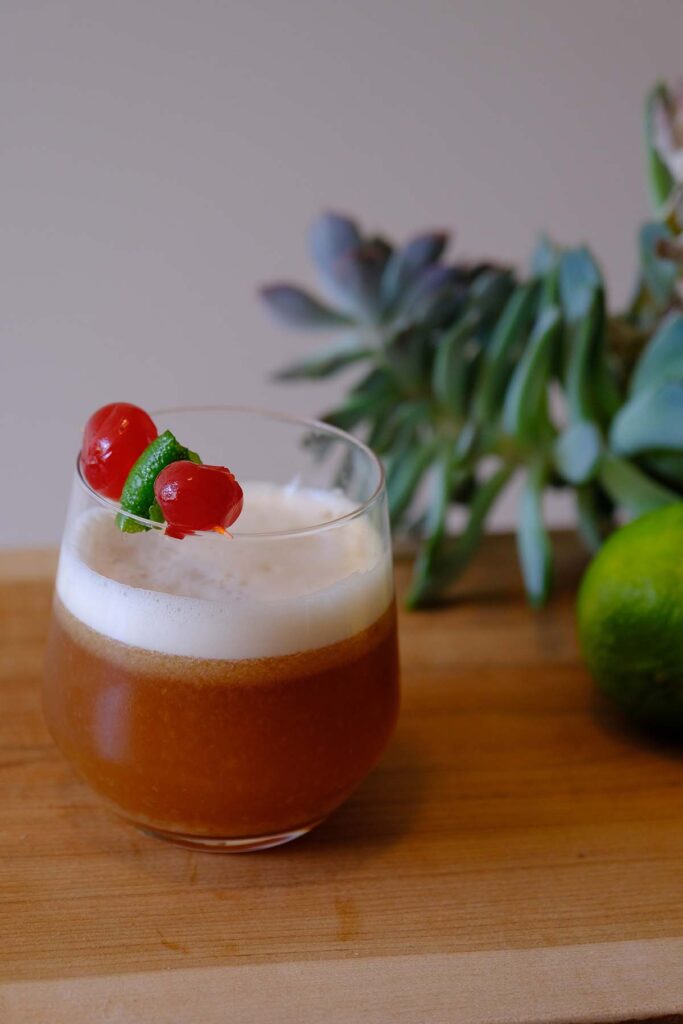 glass of classic tequilasour