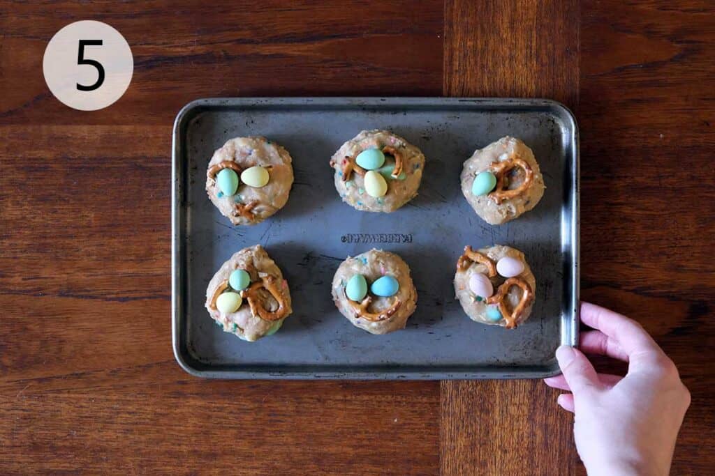 Cadbury Mini Egg Cookies ready to bake